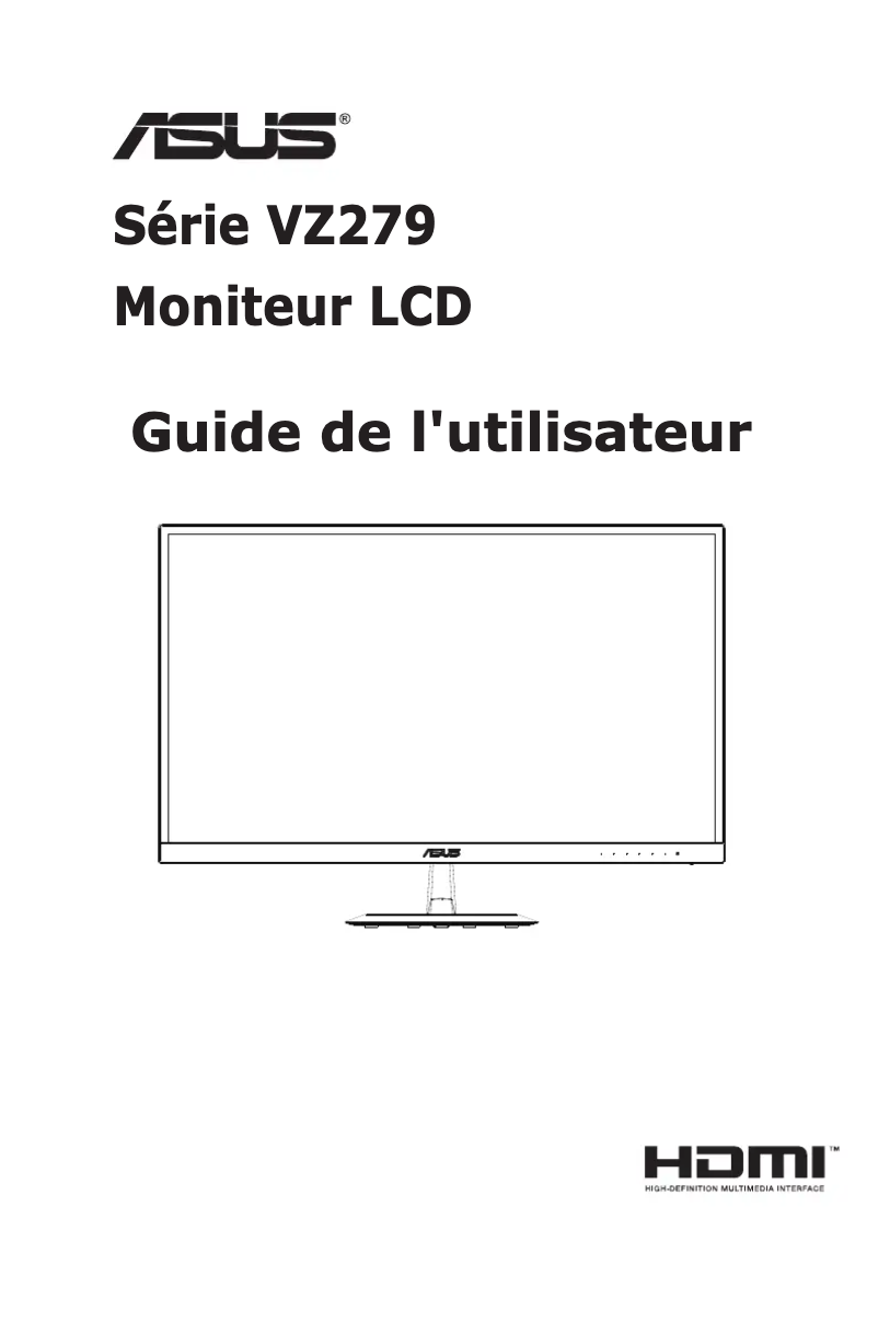 Image de la première page du manuel de l'appareil VZ279Q