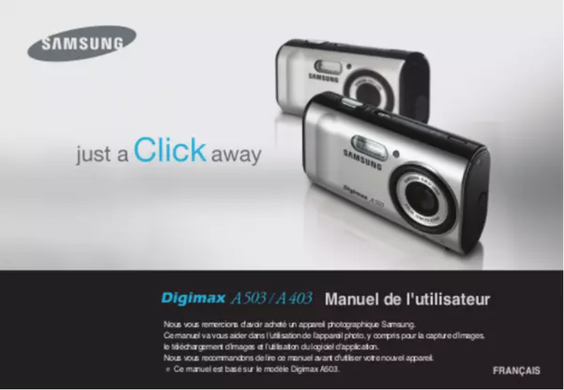 Page n°1 - Manuel utilisateur Samsung Digimax A403