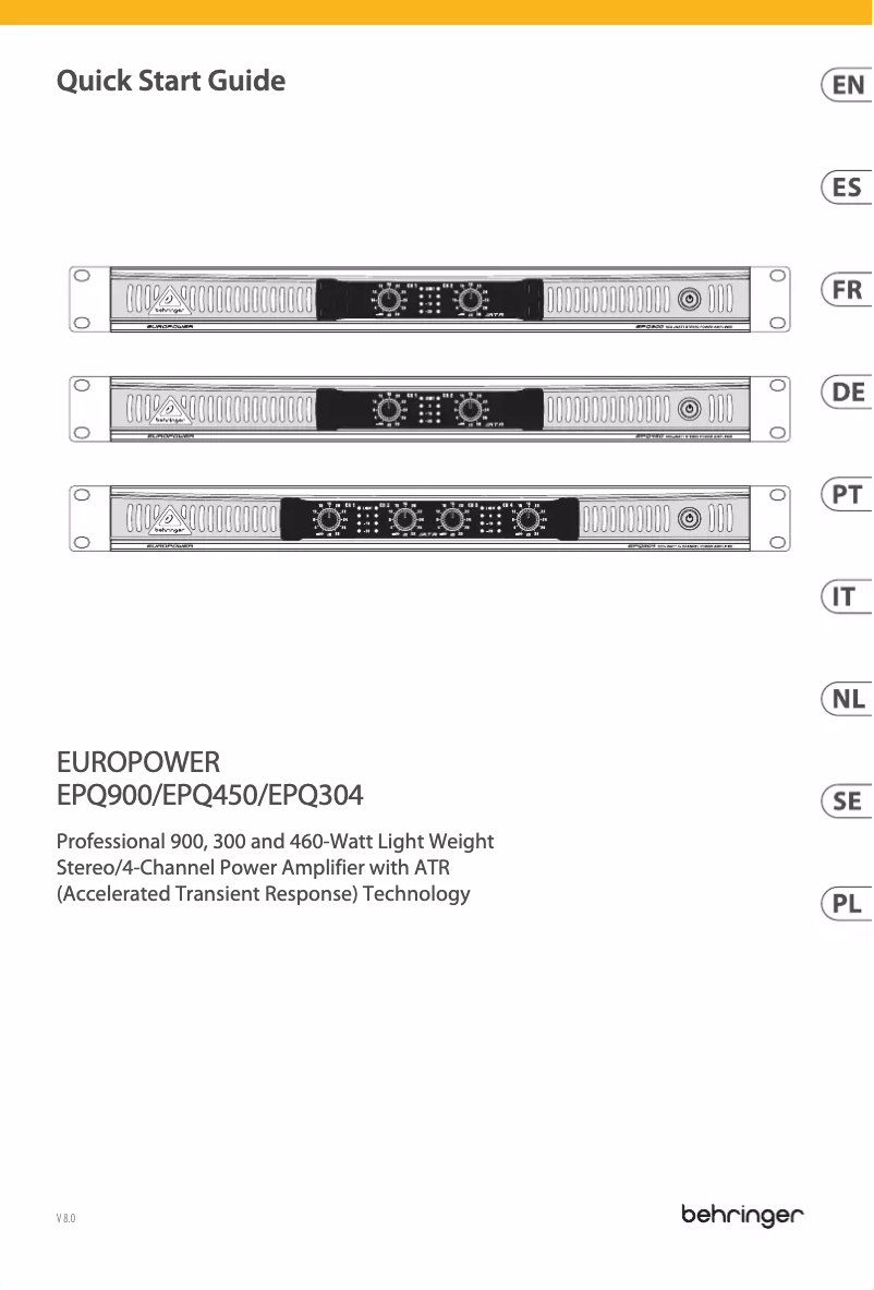 Image de la première page du manuel de l'appareil Europower EPQ304