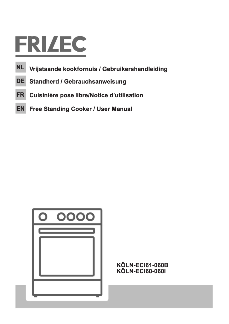 Page 1 de la notice Manuel utilisateur Frilec KOLN-ECI61-060B