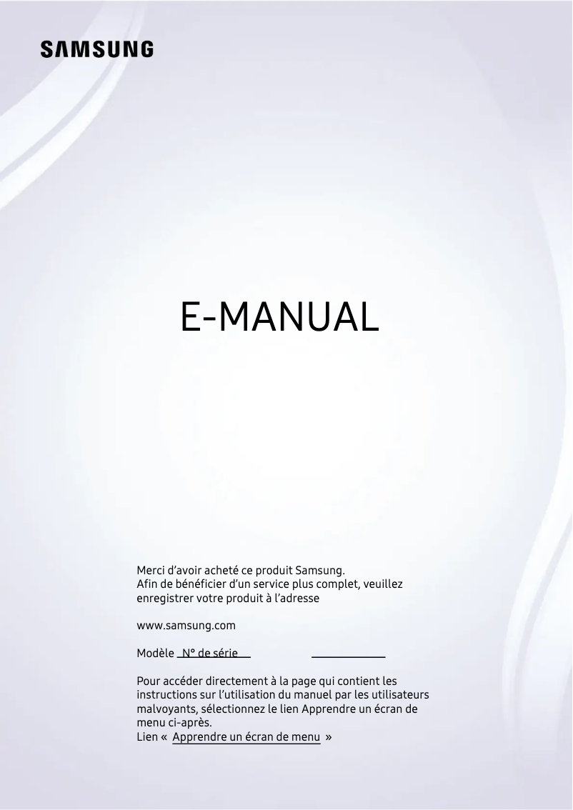 Image de la première page du manuel de l'appareil QE65Q95TCL