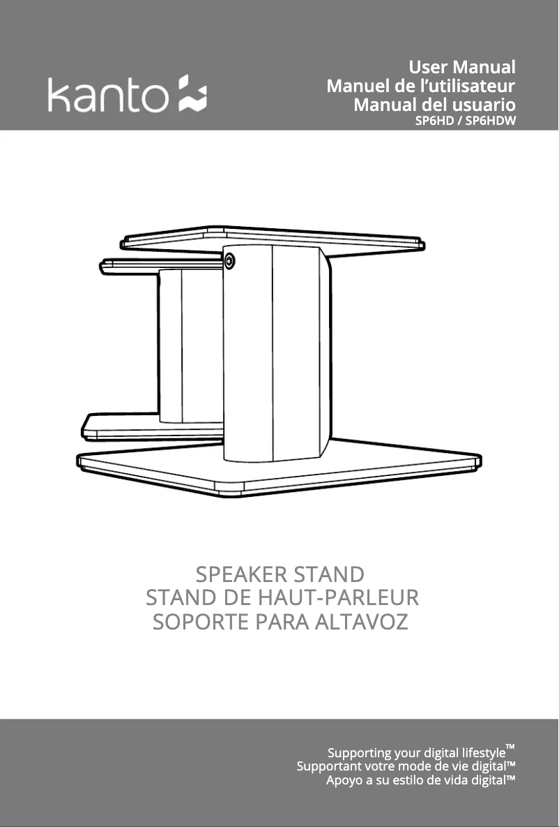 Page 1 of the manual User Manual Kanto SP6HDW