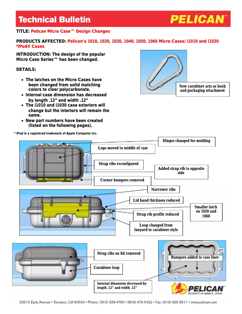 Page 1 de la notice Manuel utilisateur Pelican i1010