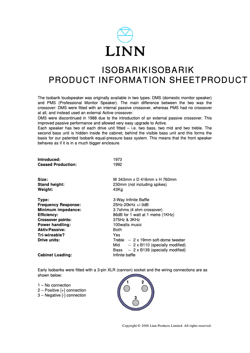 Página 1 del manual Manual de usuario Linn Isobarik
