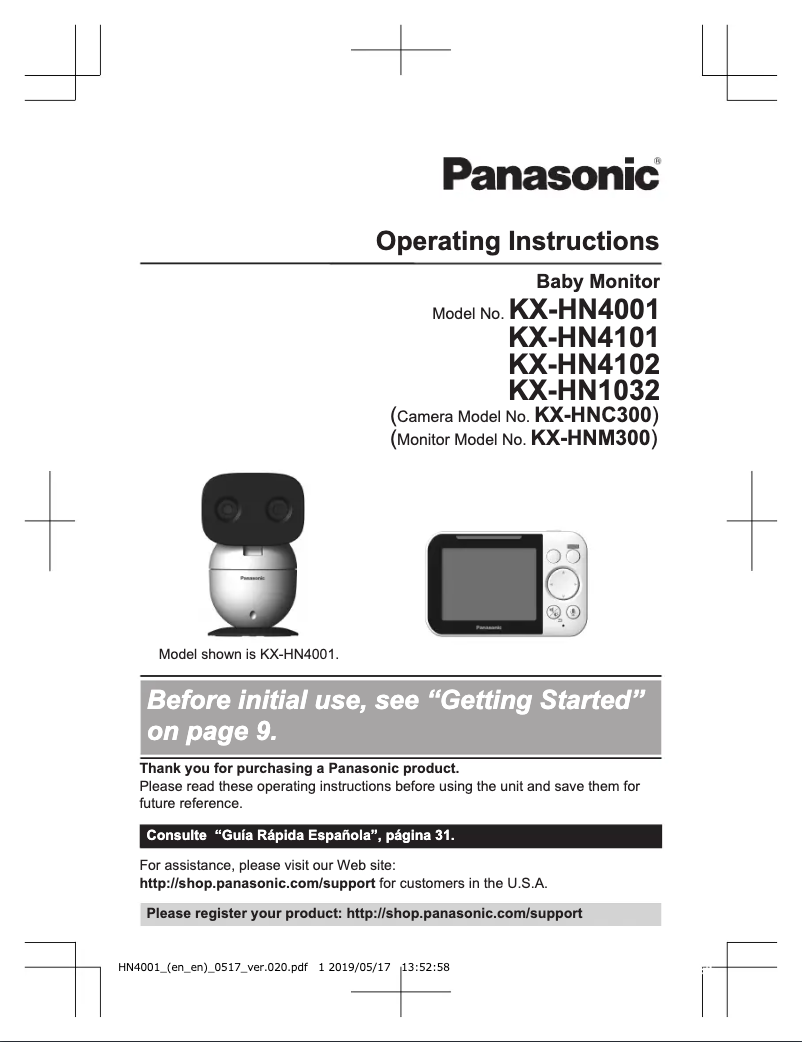 Page n°1 - Manuel utilisateur Panasonic KX-HN4101