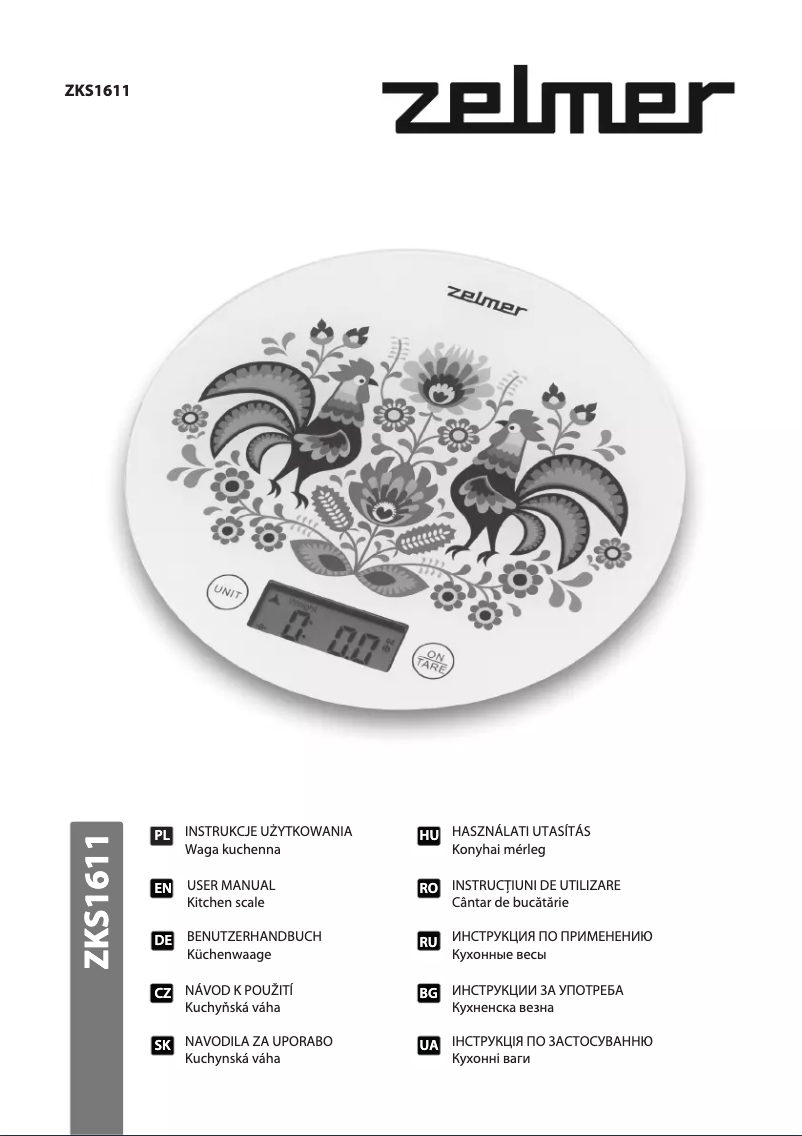 Page 1 de la notice Manuel utilisateur Zelmer ZKS1611