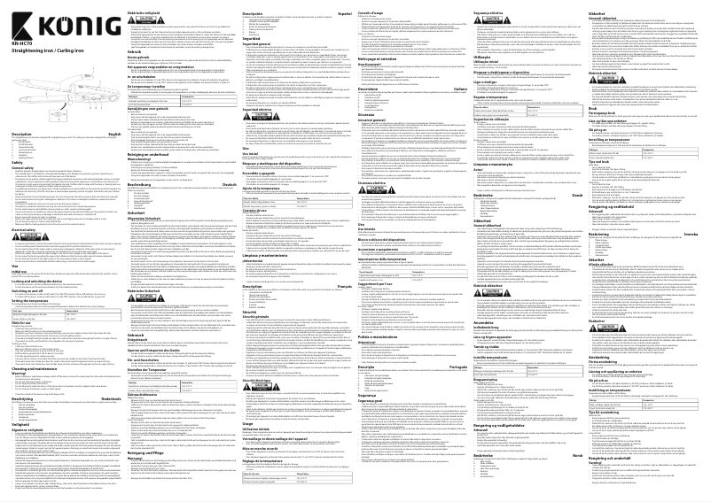 Page n°1 - Manuel utilisateur Konig KN-HC70