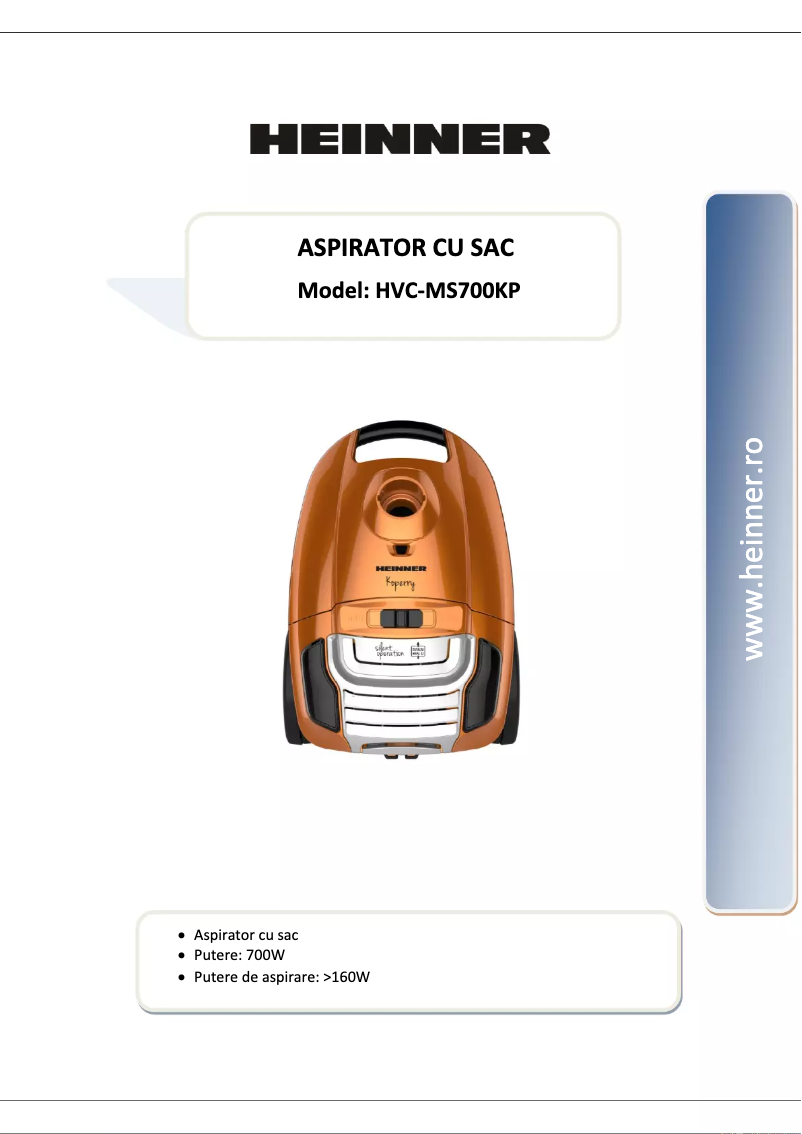 Page 1 de la notice Manuel utilisateur Heinner HVC-MS700KP