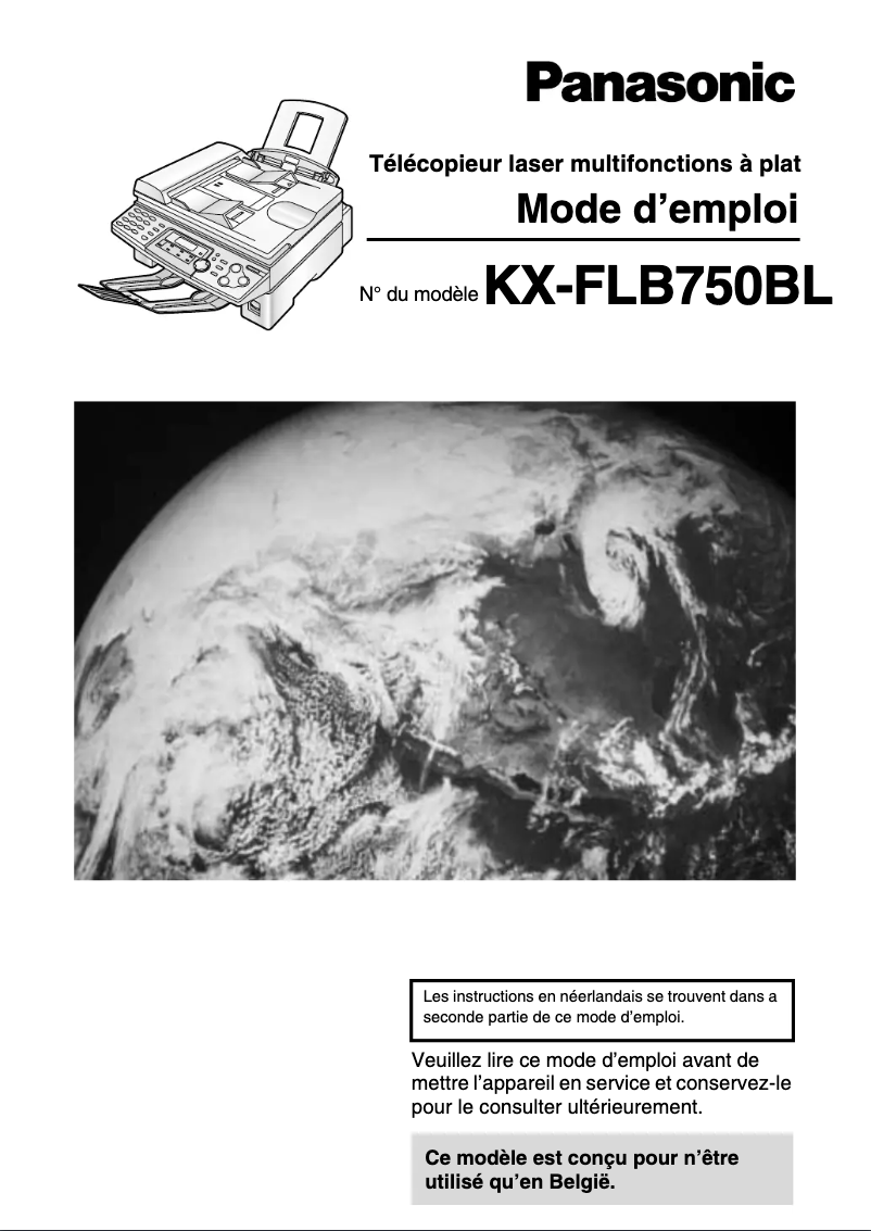 Imagen de la primera página del manual del dispositivo KX-FLB750BL