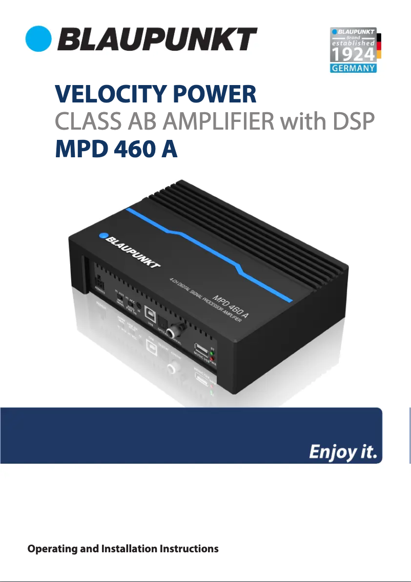 Page 1 de la notice Manuel utilisateur Blaupunkt MPD 460 A