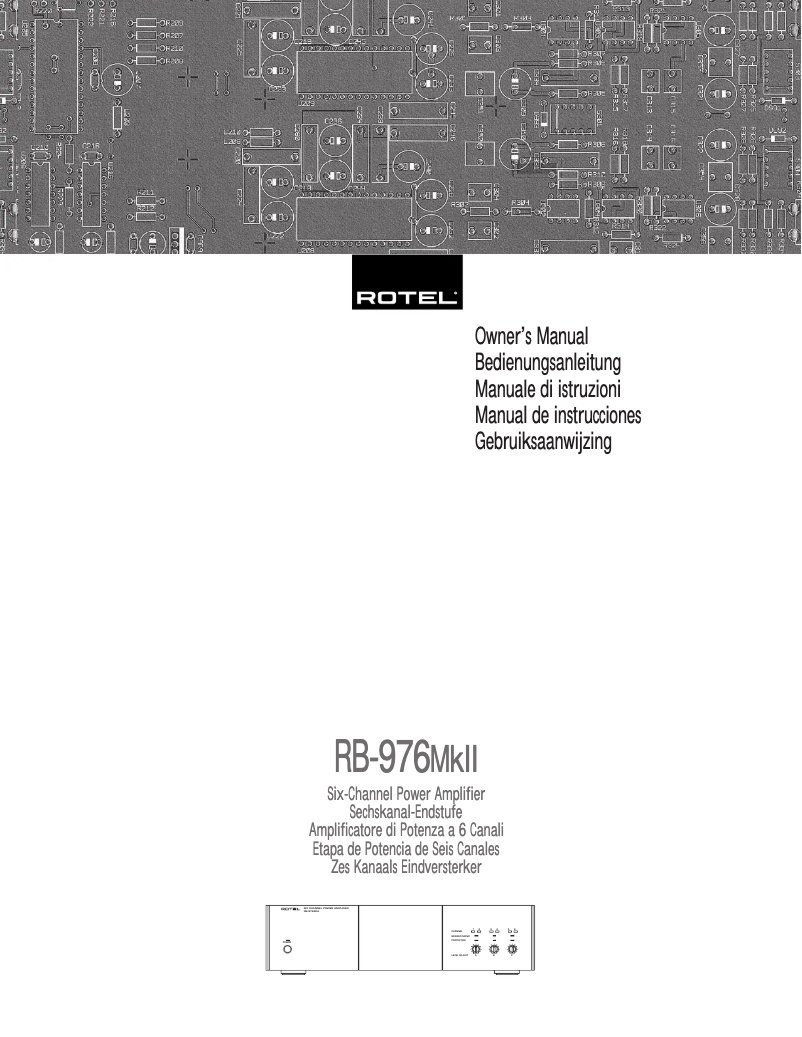 Página 1 del manual Manual de usuario Rotel RB-976 MKII