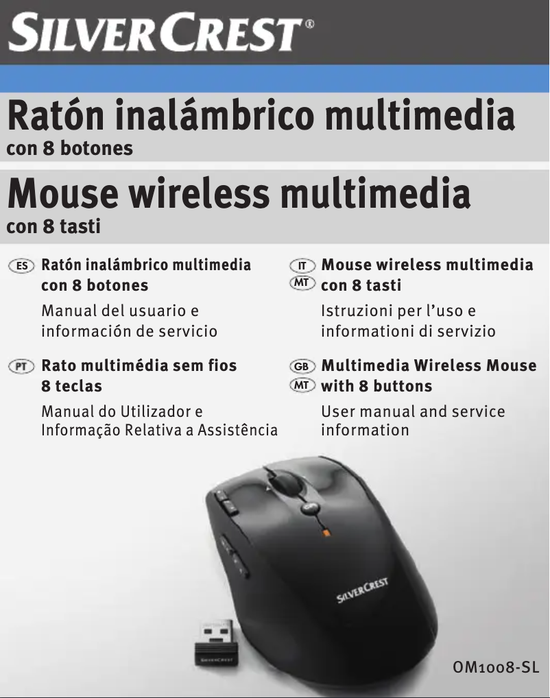 Page 1 de la notice Manuel utilisateur SilverCrest OM1008-SL