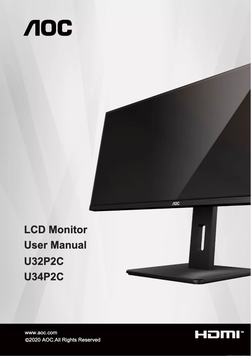 Page 1 de la notice Manuel utilisateur AOC U32P2C