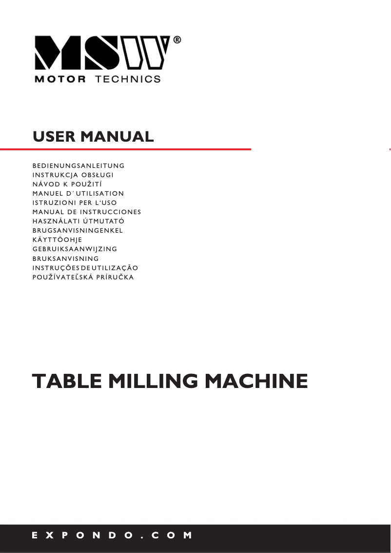 Page n°1 - Manuel utilisateur MSW MSW-WOBD-1500Y