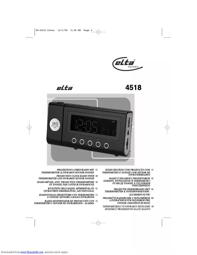 Page 1 de la notice Manuel utilisateur Elta 4518