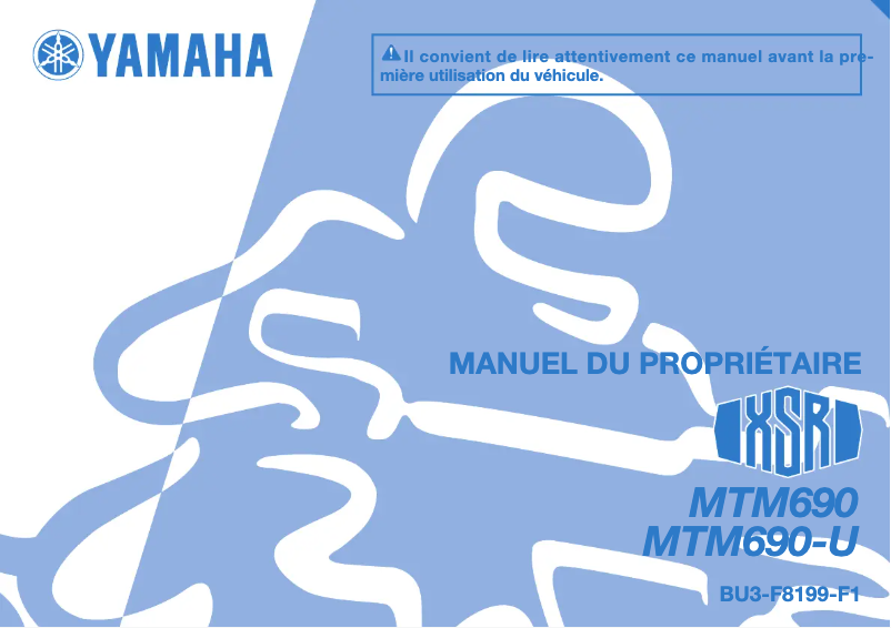 Image de la première page du manuel de l'appareil XSR700 (2018)