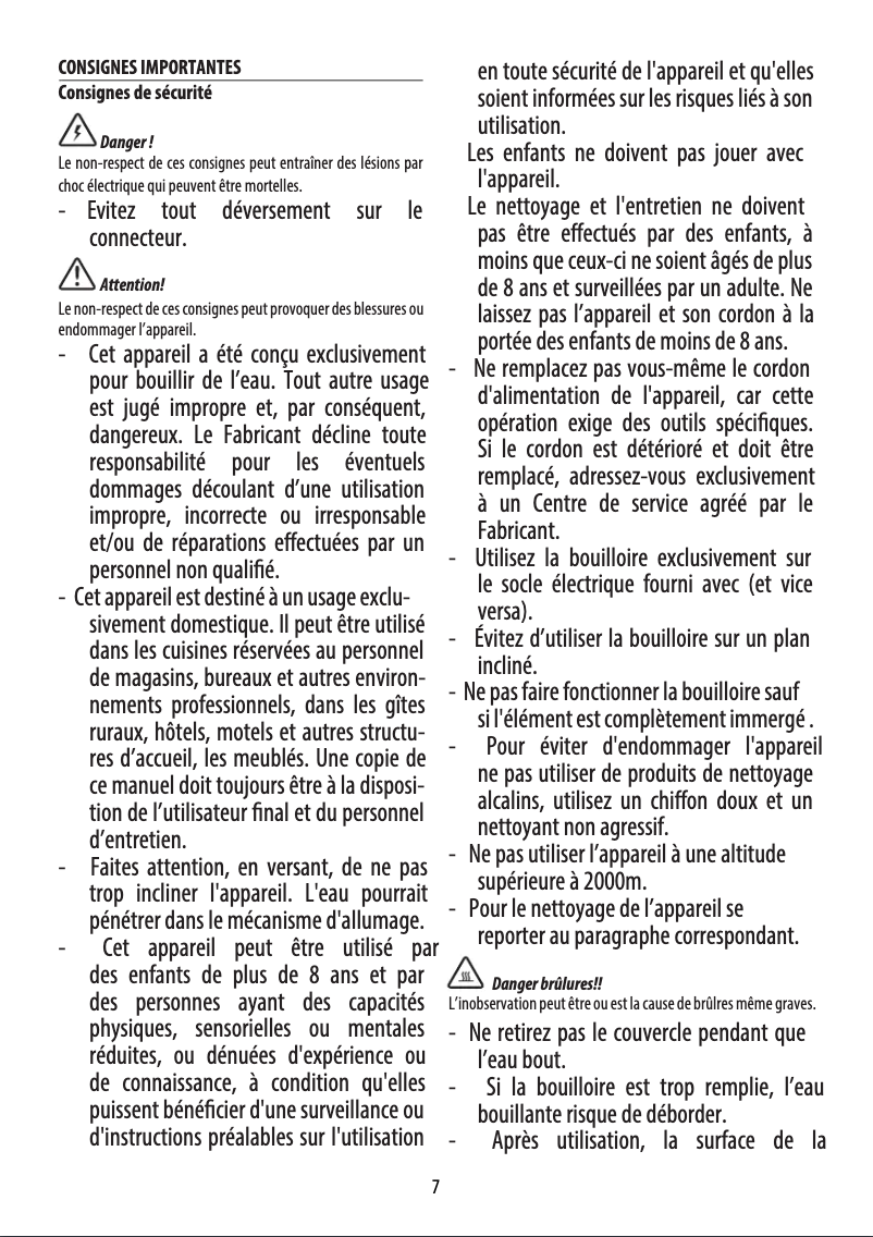 Page 1 de la notice Manuel utilisateur DeLonghi Distinta KBI 3001
