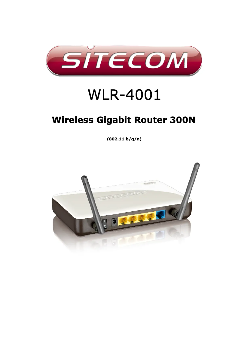 Page n°1 - Manuel utilisateur Sitecom WLR-4001