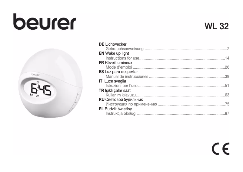 Page n°1 - Manuel utilisateur Beurer WL 32