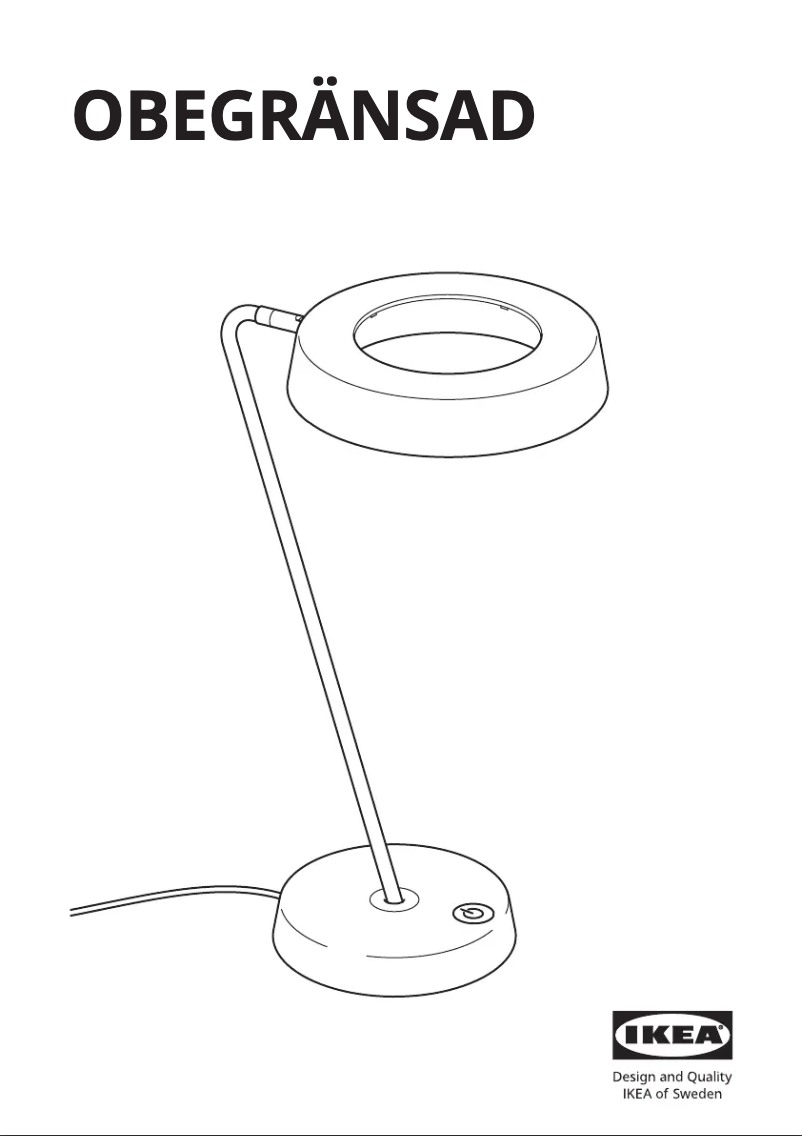 Image de la première page du manuel de l'appareil OBEGRÄNSAD 205.262.71