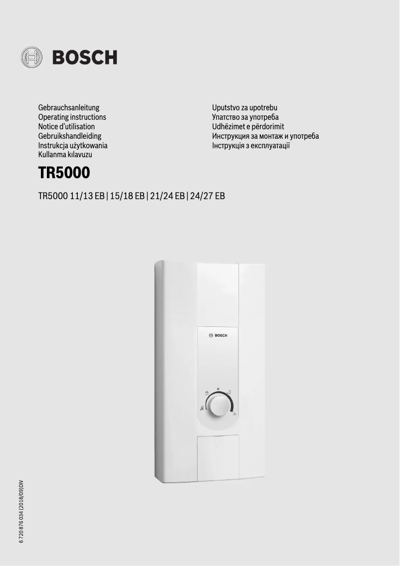 Page 1 de la notice Manuel utilisateur Bosch Tronic 5000