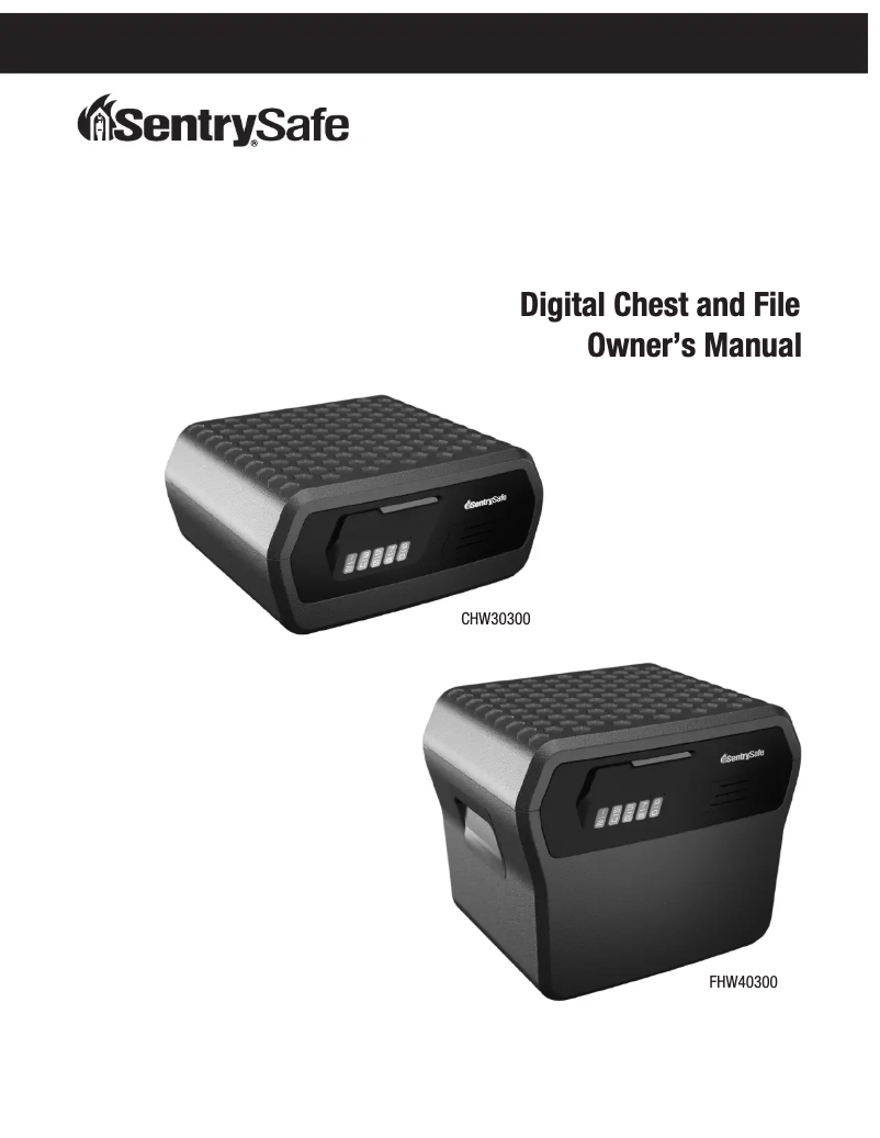 Page 1 de la notice Manuel utilisateur SentrySafe FHW40300