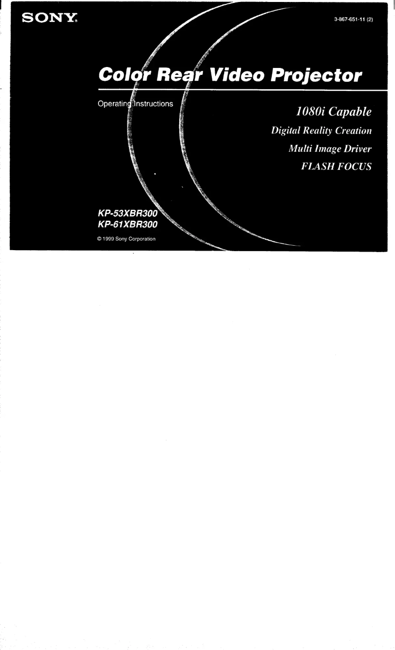 Page 1 de la notice Manuel utilisateur Sony KP-61XBR300