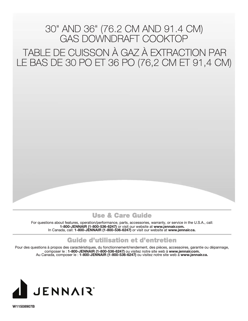 Page n°1 - Manuel utilisateur Jenn-Air JGD3536GS