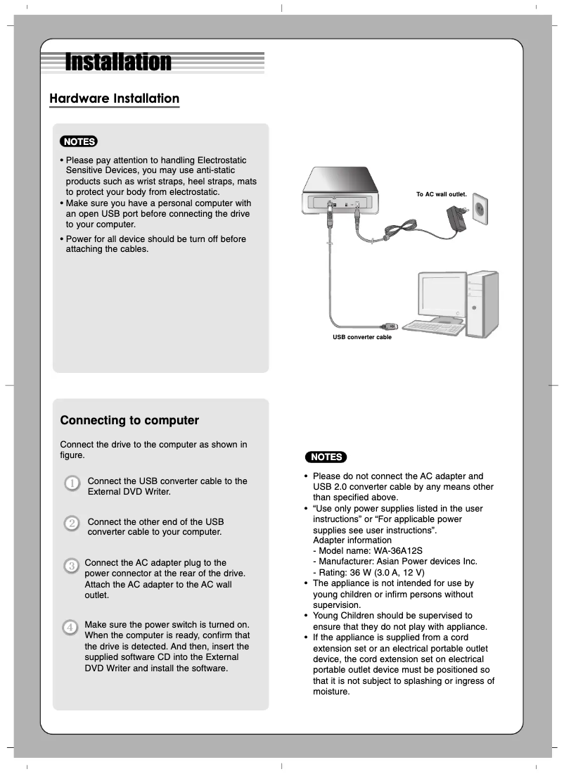 Page n°1 - Manuel utilisateur LG GE24NU30