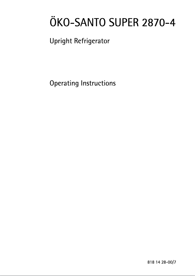 Page 1 de la notice Manuel utilisateur AEG Santo 2870-4KA