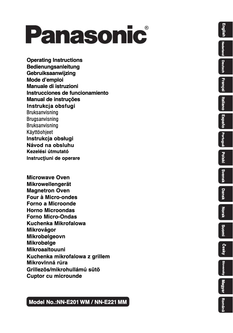 Page 1 de la notice Manuel utilisateur Panasonic NN-E201WM