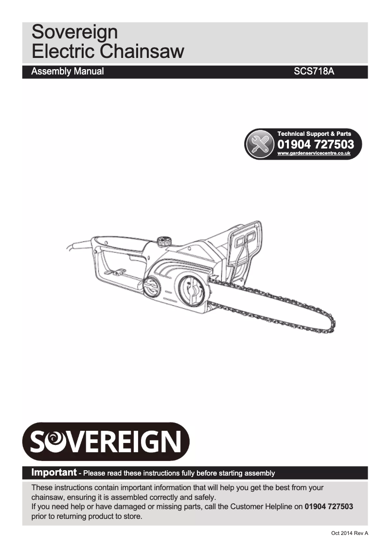 Image de la première page du manuel de l'appareil SCS718A