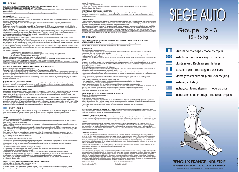 Image de la première page du manuel de l'appareil Jet