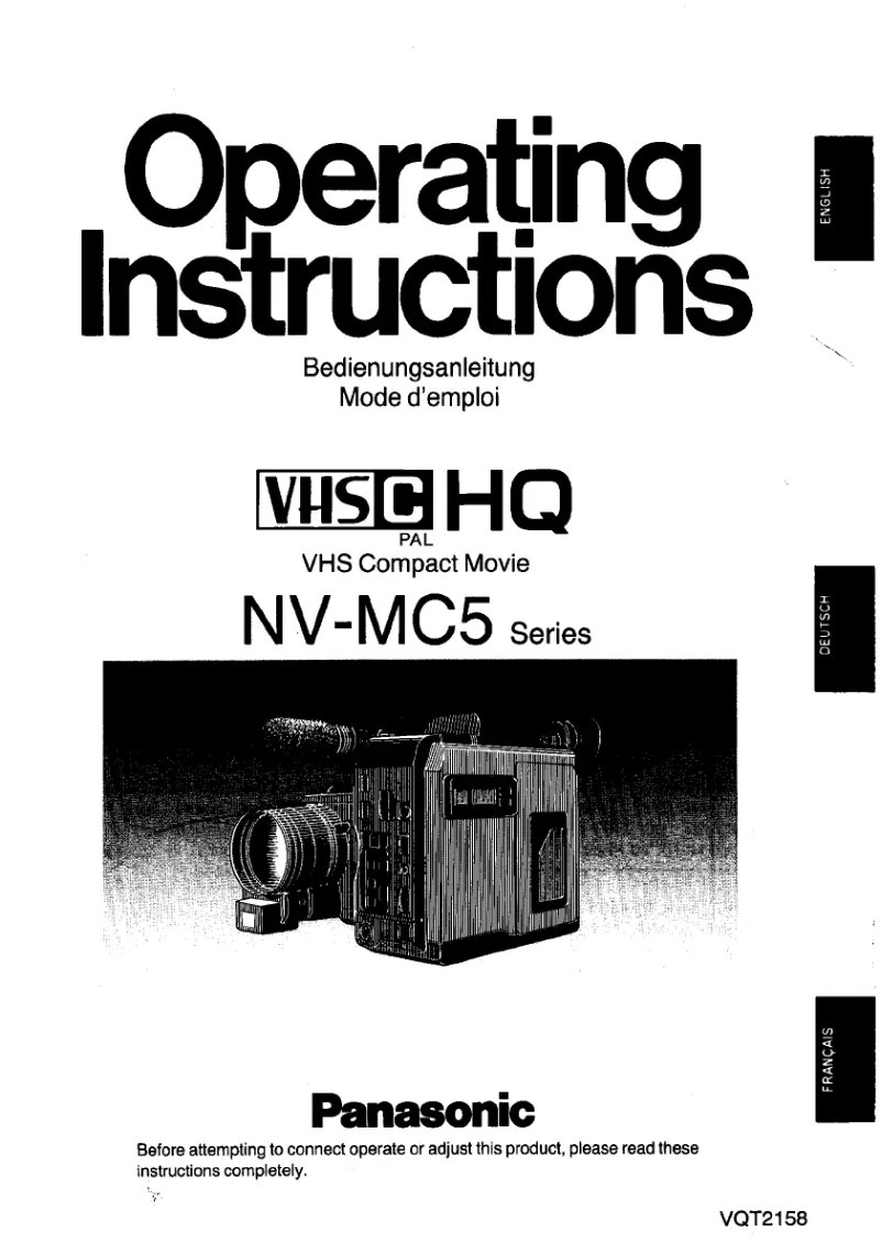 Image de la première page du manuel de l'appareil NV-MC5B