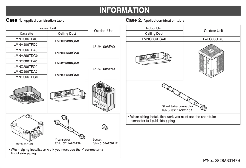 Page n°1 - Guide d'installation LG LMNH366BGA0