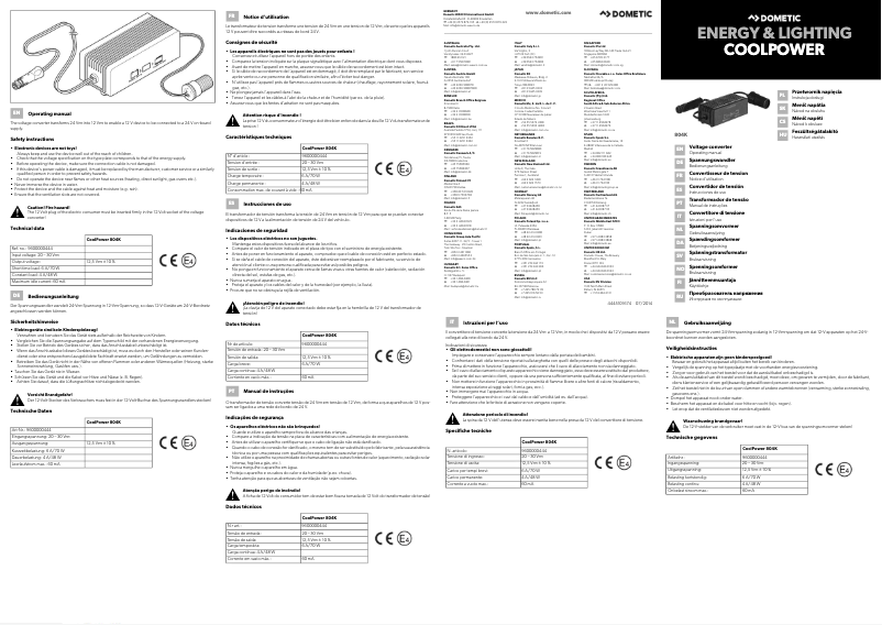 Page 1 de la notice Manuel utilisateur Mobicool Y24