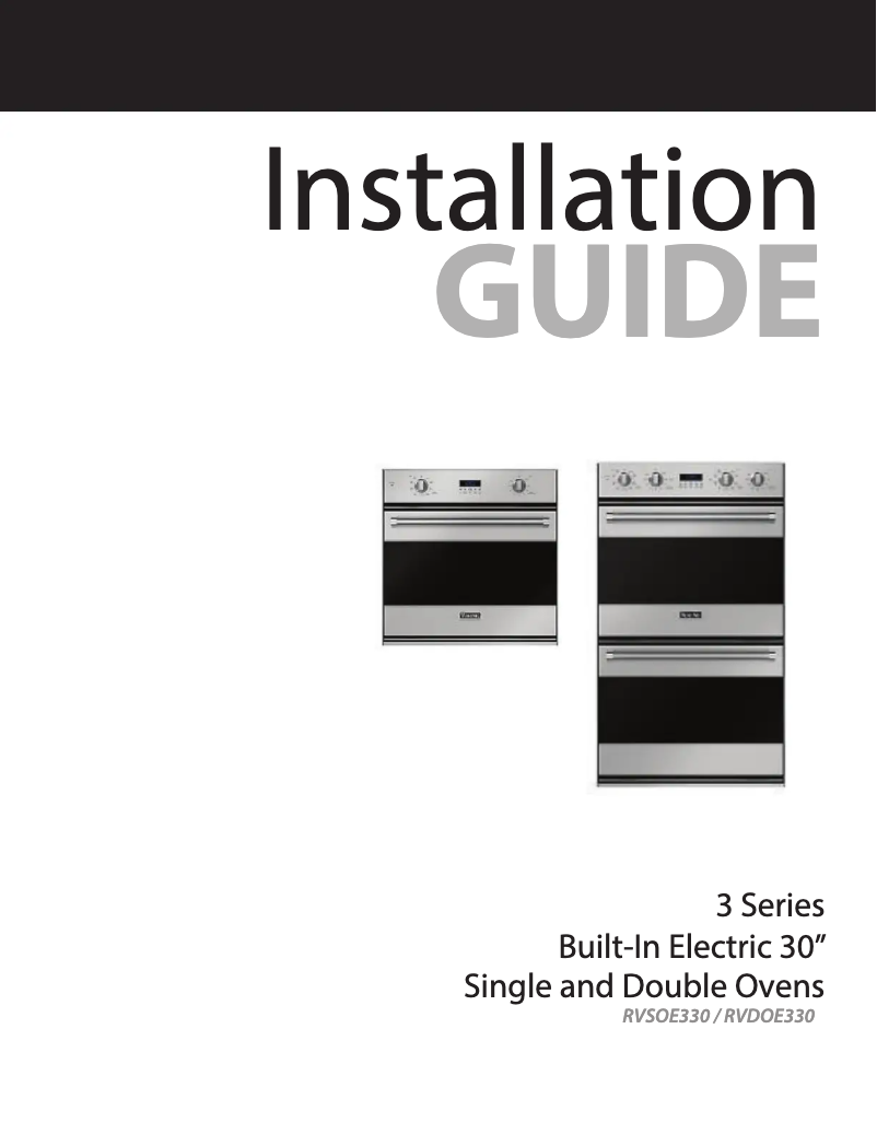Page 1 of the manual User Manual Viking RVSOE330BF