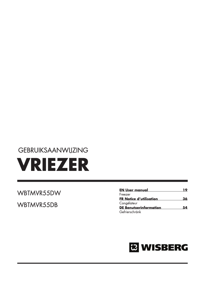 Page n°1 - Manuel utilisateur Wisberg WBTMVR55DW