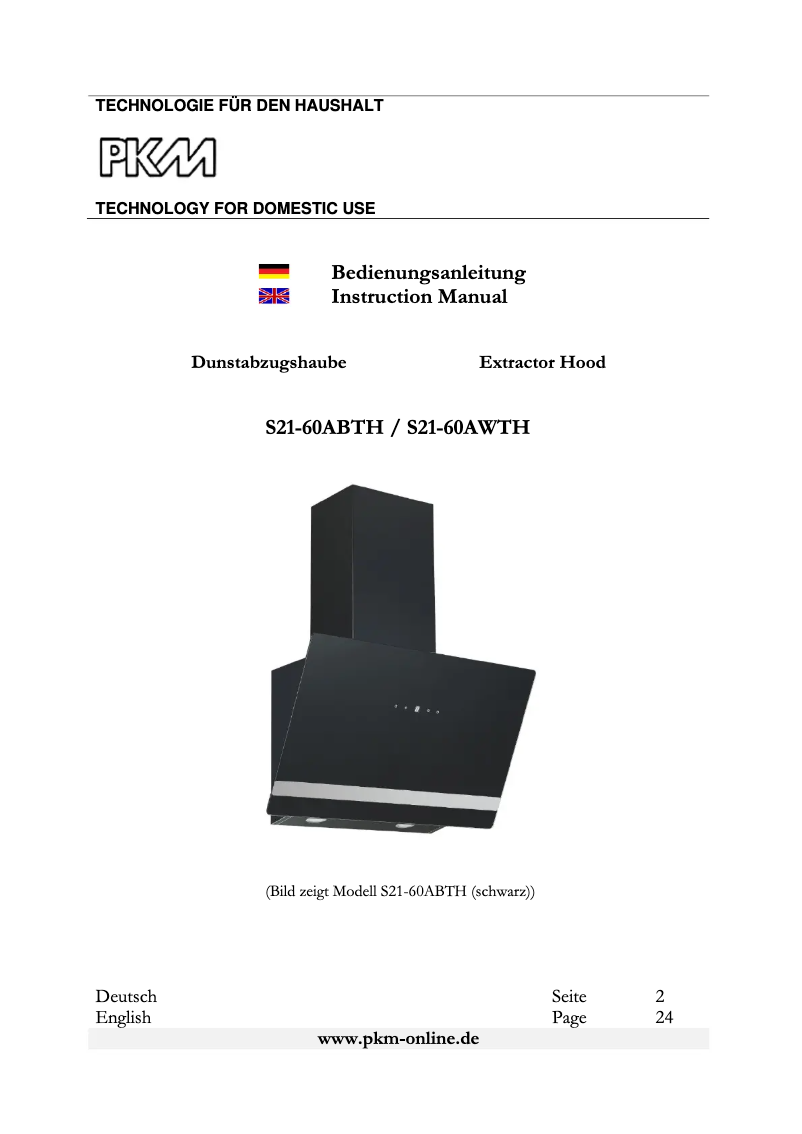 Image de la première page du manuel de l'appareil S21-60ABTH