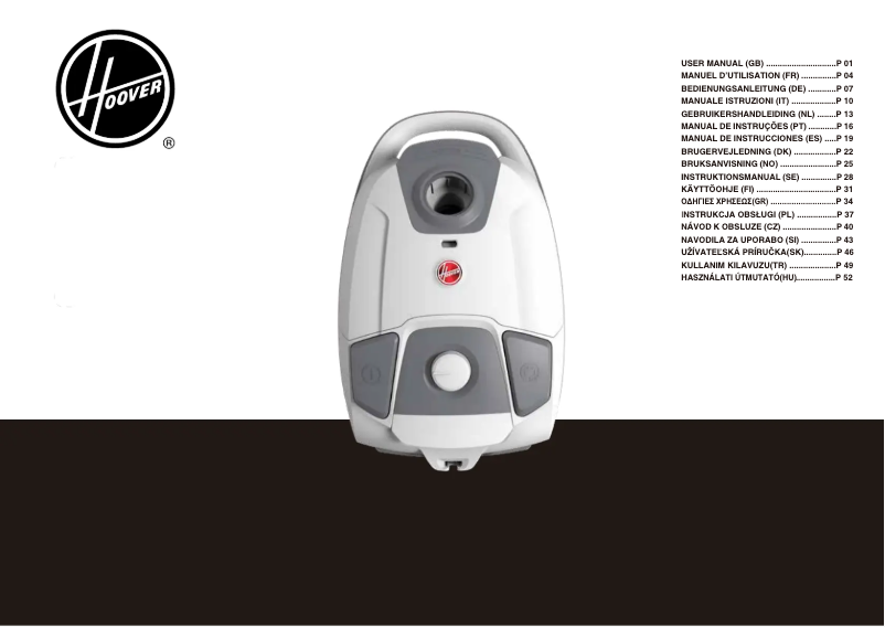 Page n°1 - Mode d'emploi Hoover HE330ALG 011
