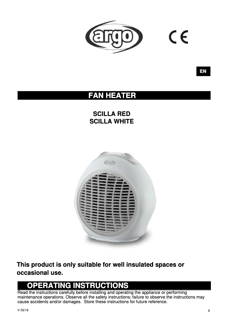 Página 1 del manual Manual de usuario Argoclima Scilla