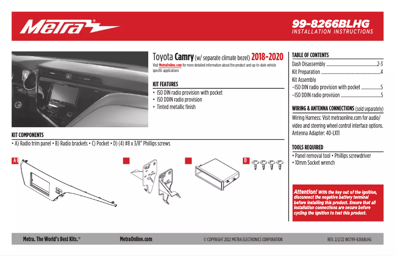 Image de la première page du manuel de l'appareil 99-8266
