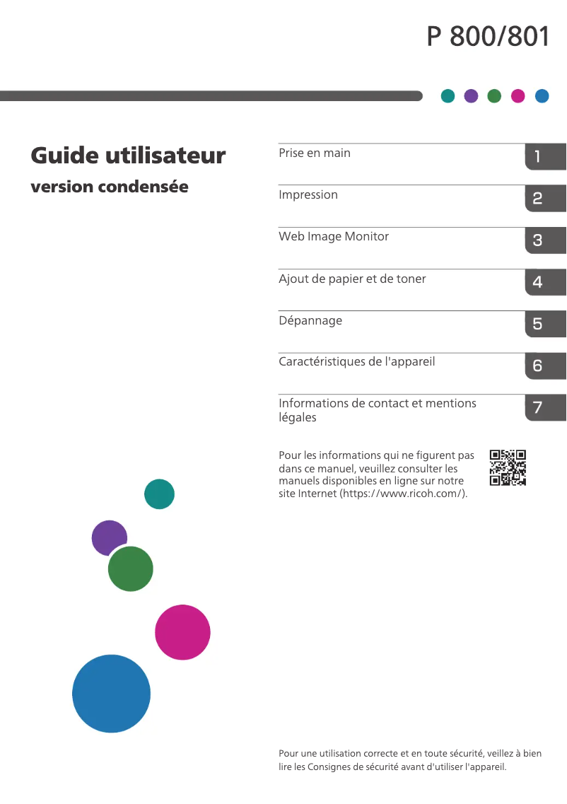 Page n°1 - Guide d'installation Ricoh P 801