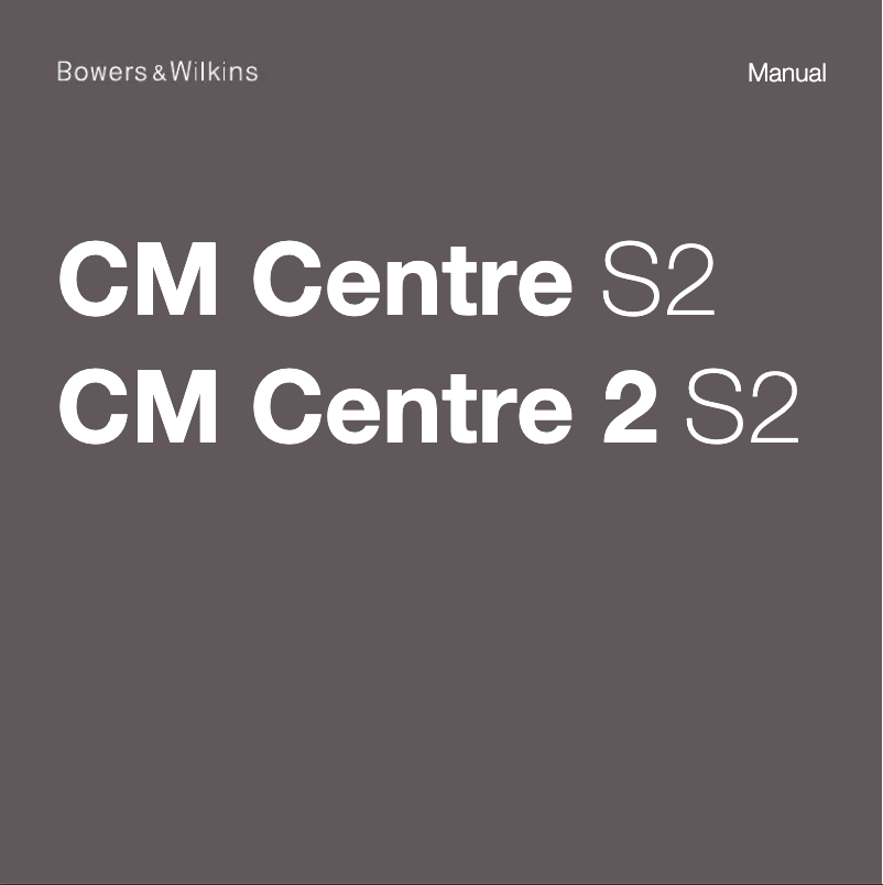 Image de la première page du manuel de l'appareil CM Centre 2 S2