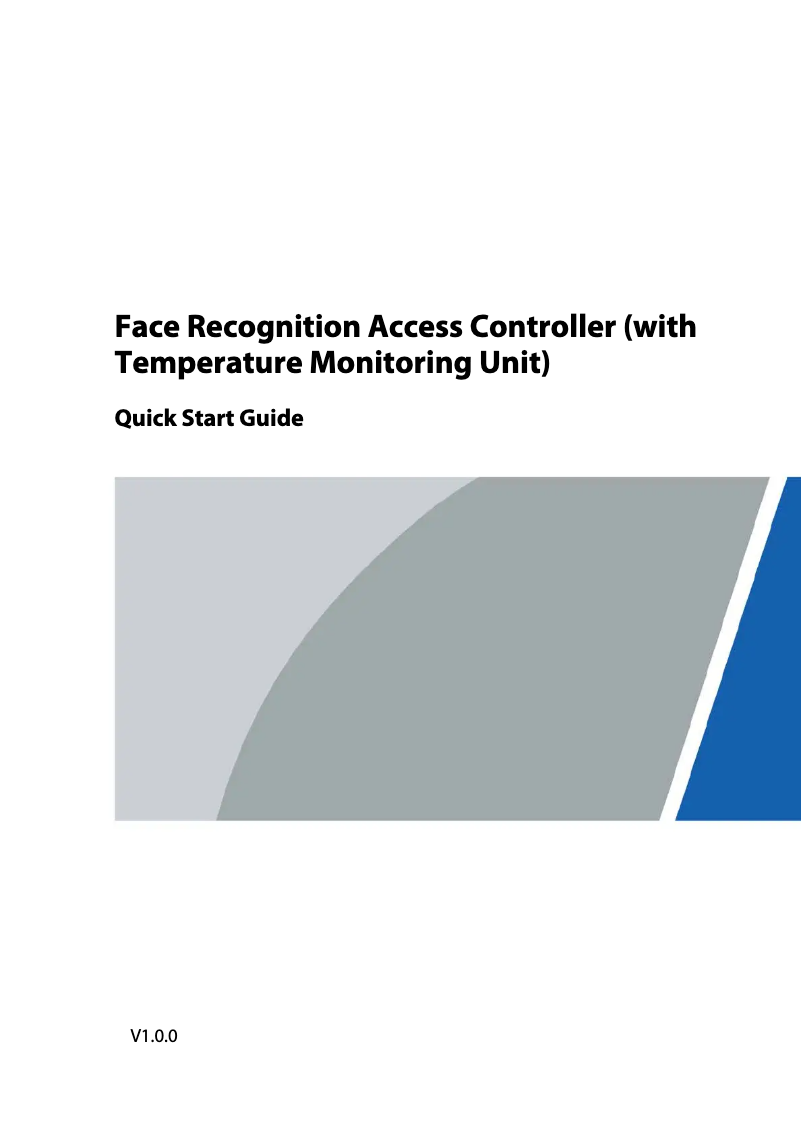 Page 1 de la notice Guide de démarrage rapide Dahua Technology ASI7213Y-V3-T1P
