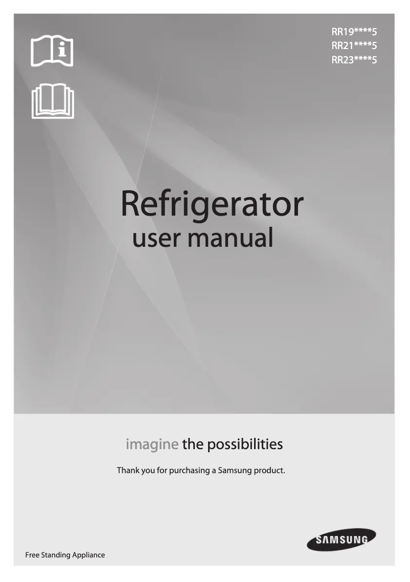 Page 1 de la notice Manuel utilisateur Samsung RR21J2835LX