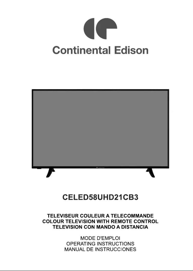 Image de la première page du manuel de l'appareil CELED58UHD21CB3