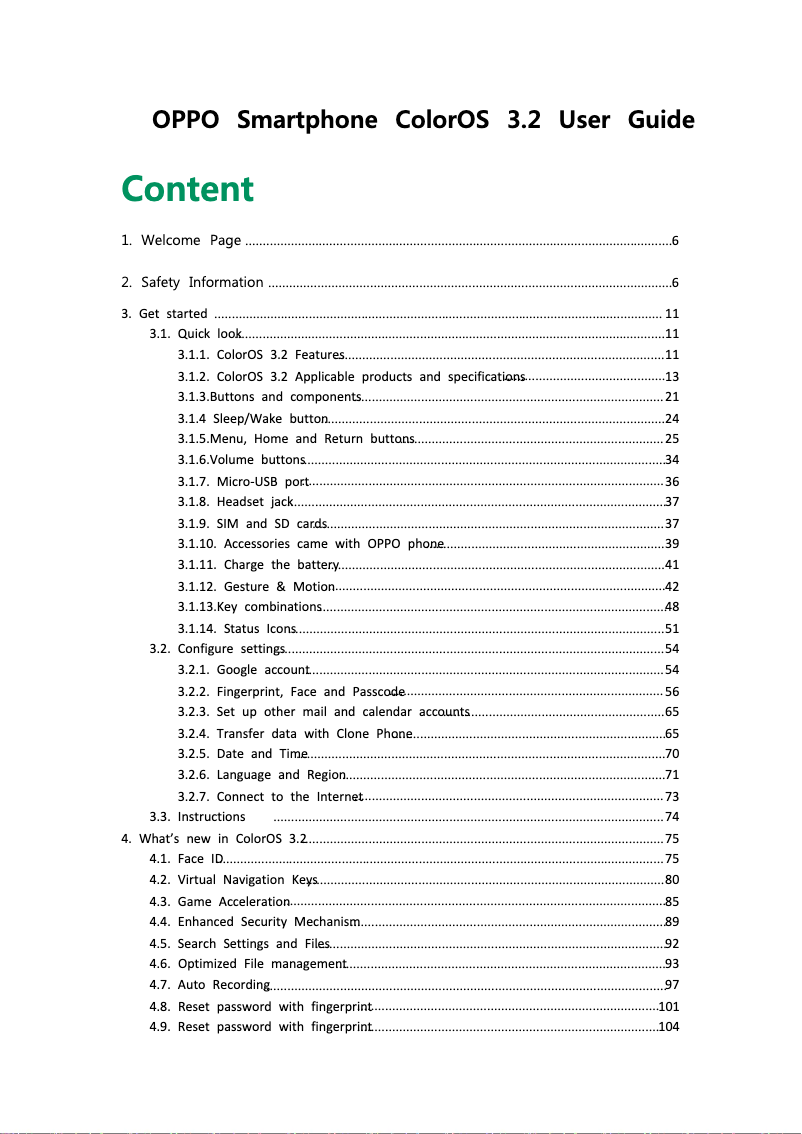 Página 1 del manual Manual de usuario Oppo F5 Youth