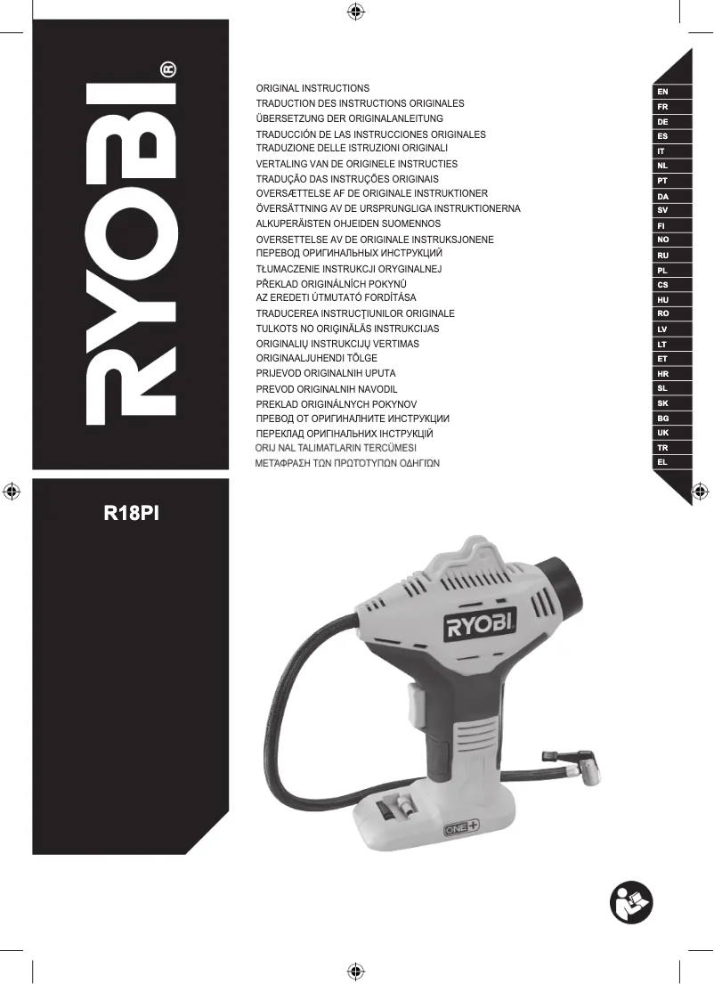 Page 1 de la notice Manuel utilisateur RYOBI One+ R18IWPI
