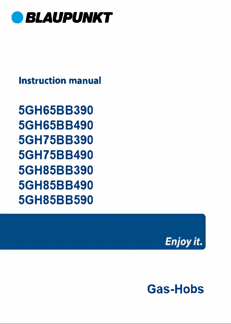 Page n°1 - Manuel utilisateur Blaupunkt 5GH75BB490